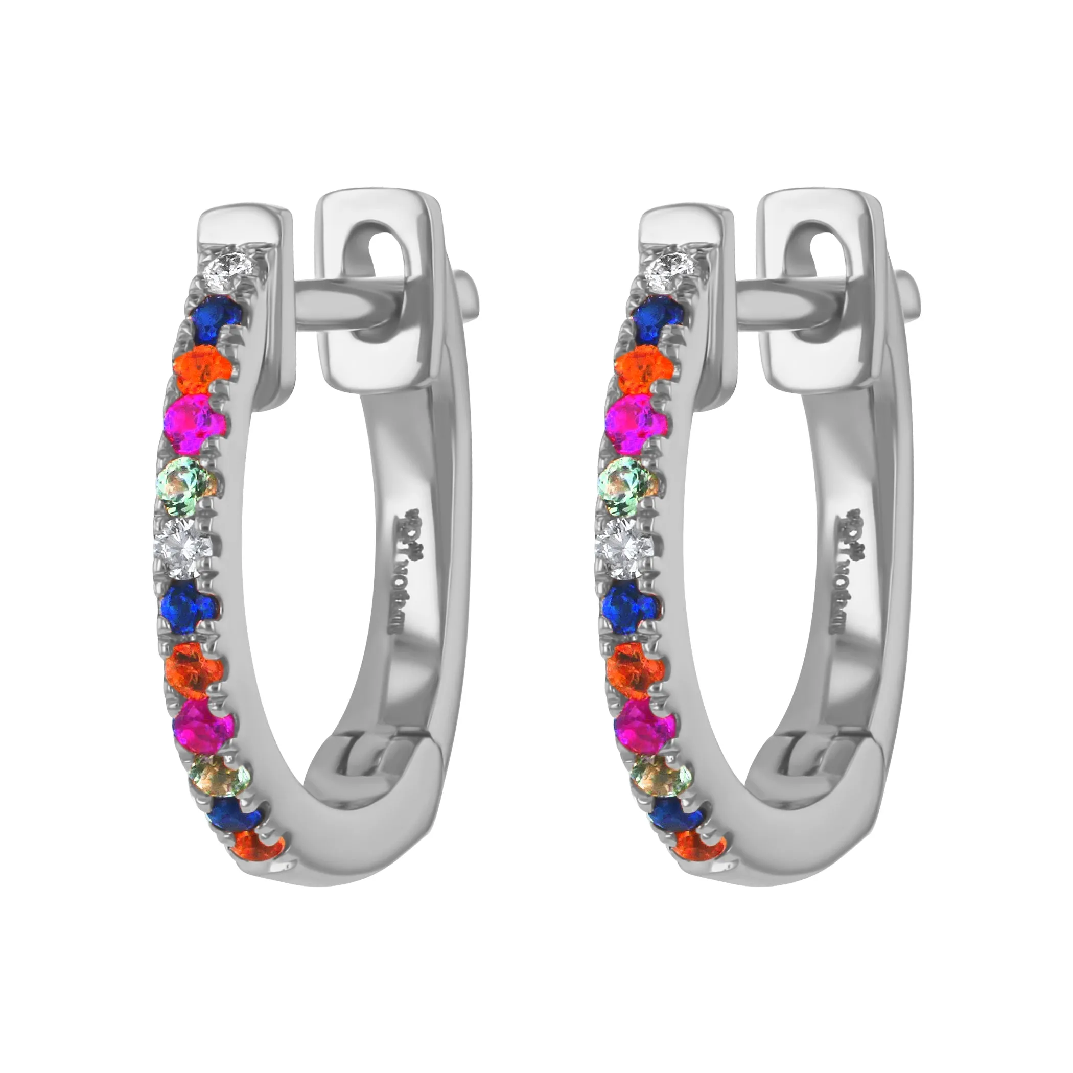 14K H-I/SI Huggie Earrings