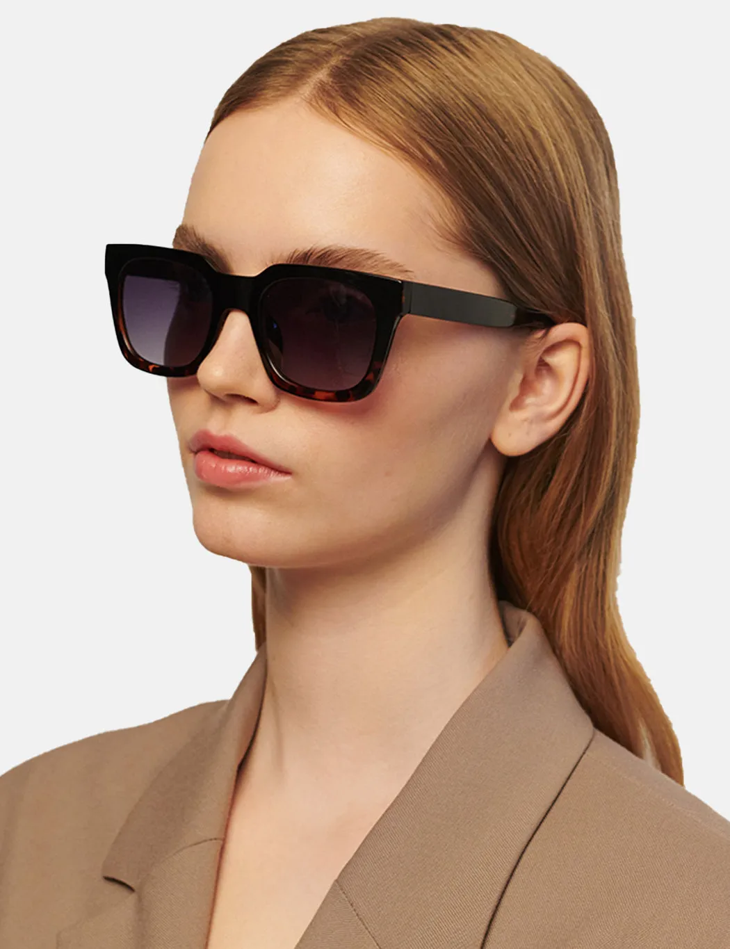 A. Kjaerbede Nancy Sunglasses - Black Demi Tortoise