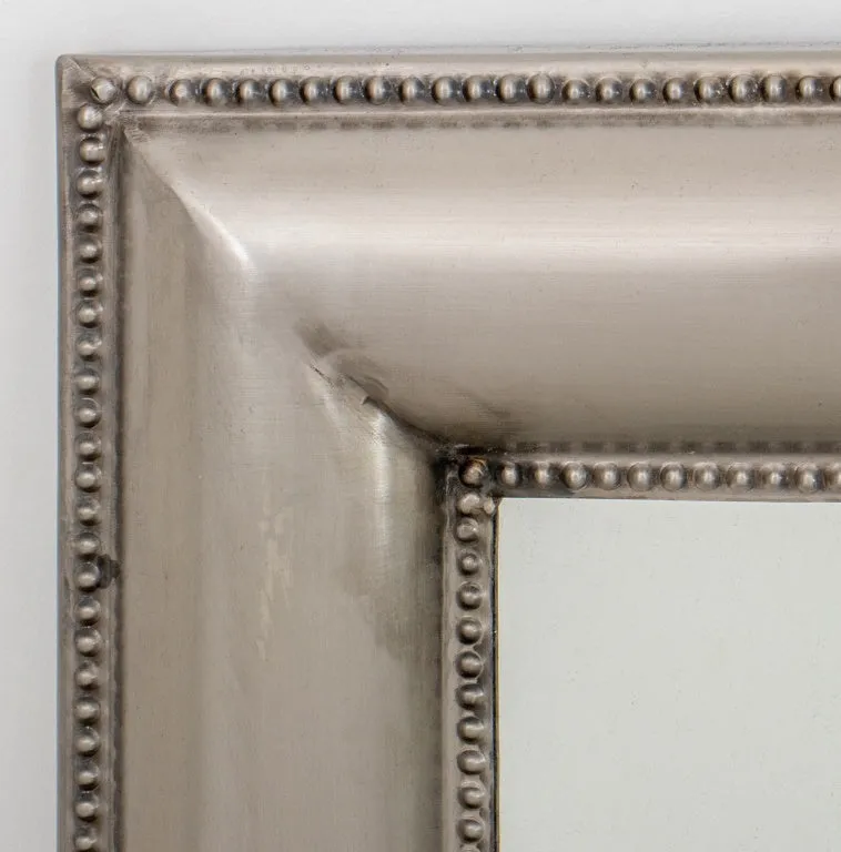 Art Deco Style Stamped Steel Framed Mirror