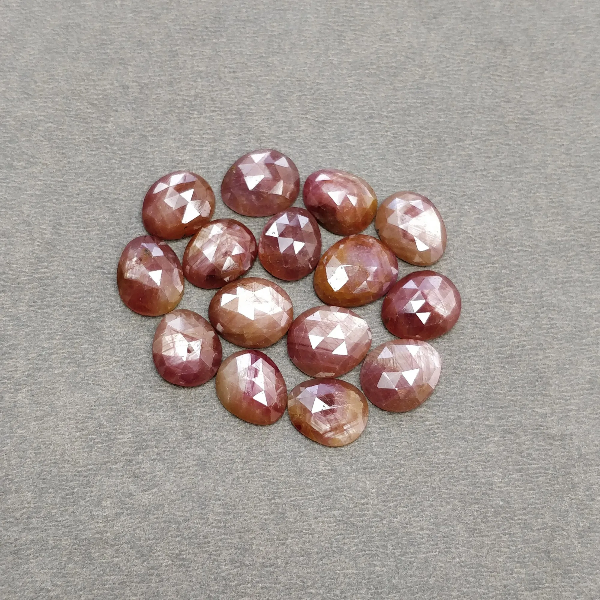 Blue & Multi Sapphire Gemstone Rose Cut : Natural Untreated Unheated Sapphire Multi Color Egg Shape Lots