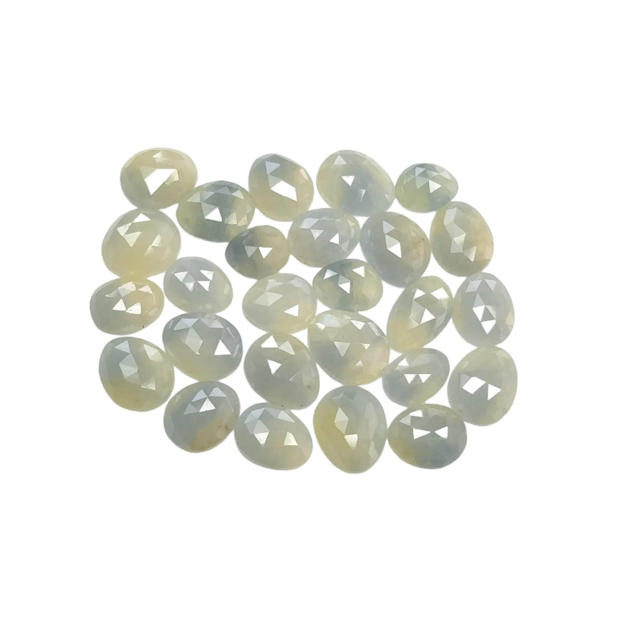 Blue & Multi Sapphire Gemstone Rose Cut : Natural Untreated Unheated Sapphire Multi Color Egg Shape Lots