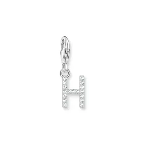 Charm Pendant letter H silver