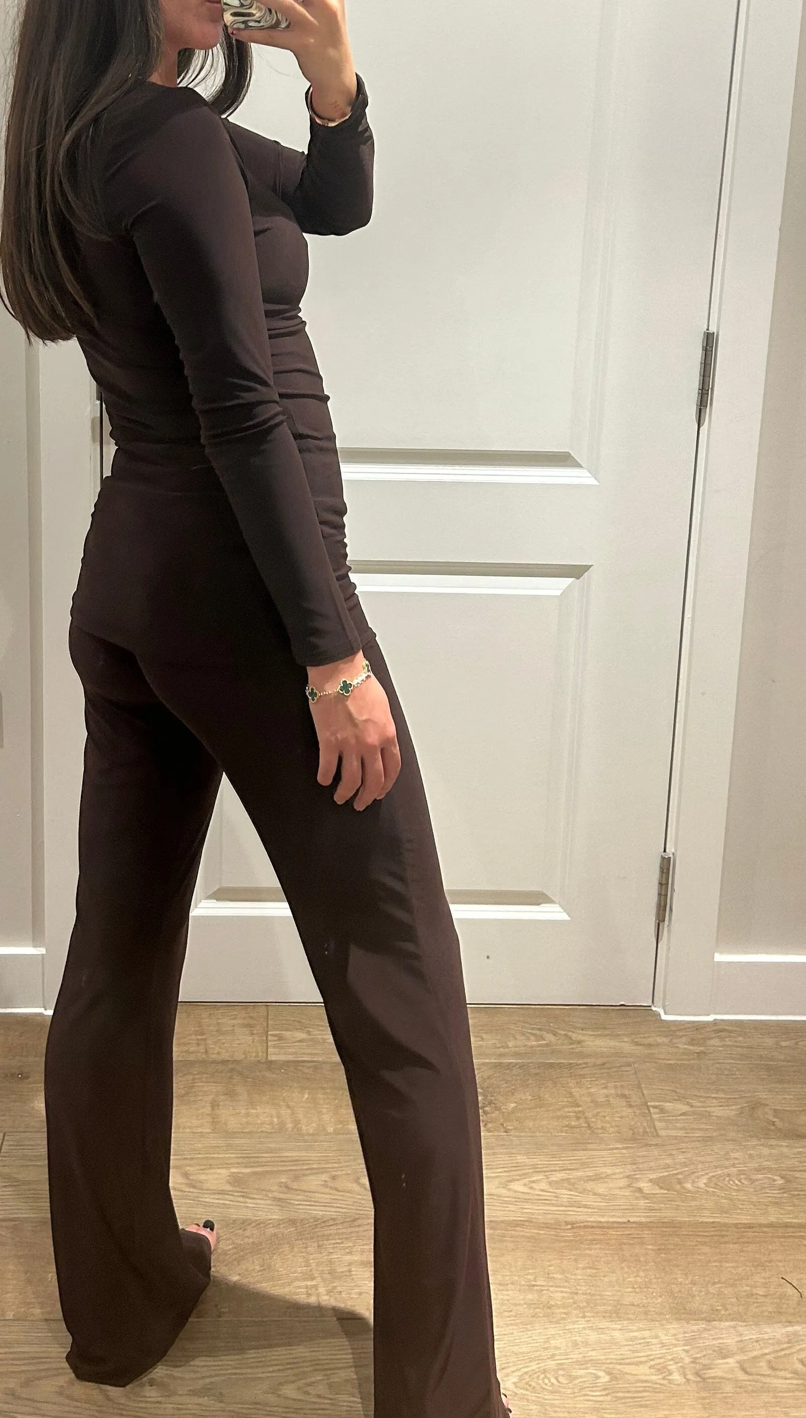 Chocolate Brown Zara Long Sleeve Lounge Wear