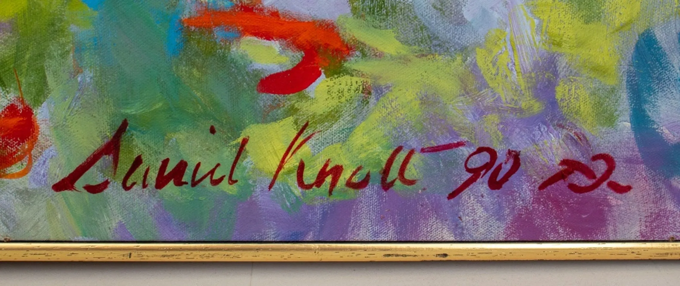 Daniel Knoll Impressionistic Floral Oil on Canvas