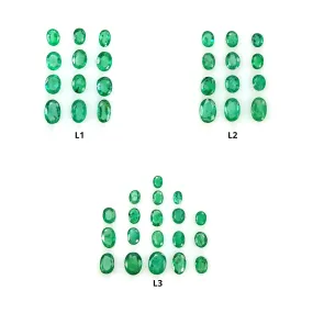 Emerald Gemstone Normal Cut : Natural Untreated Unheated Green Emerald Oval Shape Lots For Jewelry