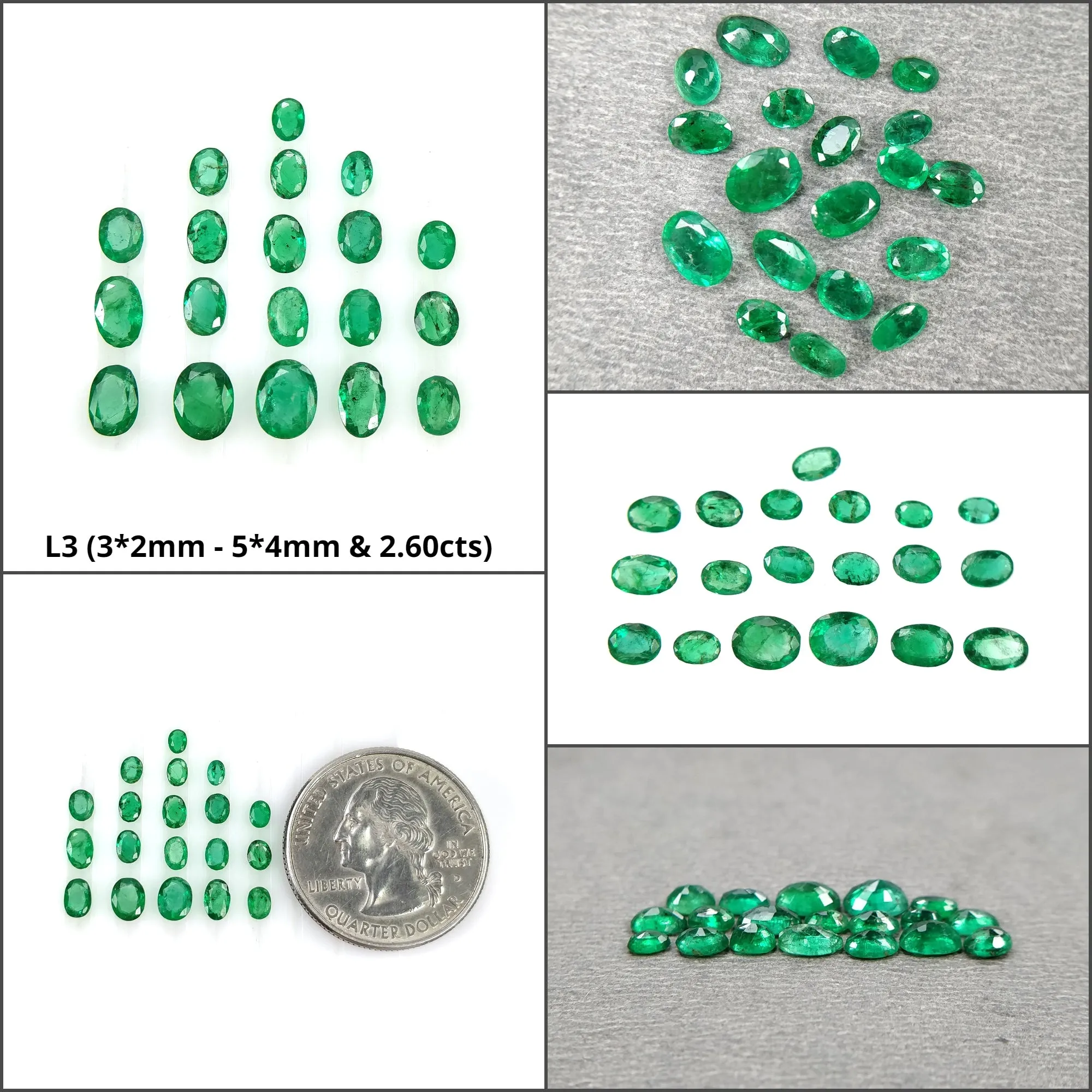 Emerald Gemstone Normal Cut : Natural Untreated Unheated Green Emerald Oval Shape Lots For Jewelry