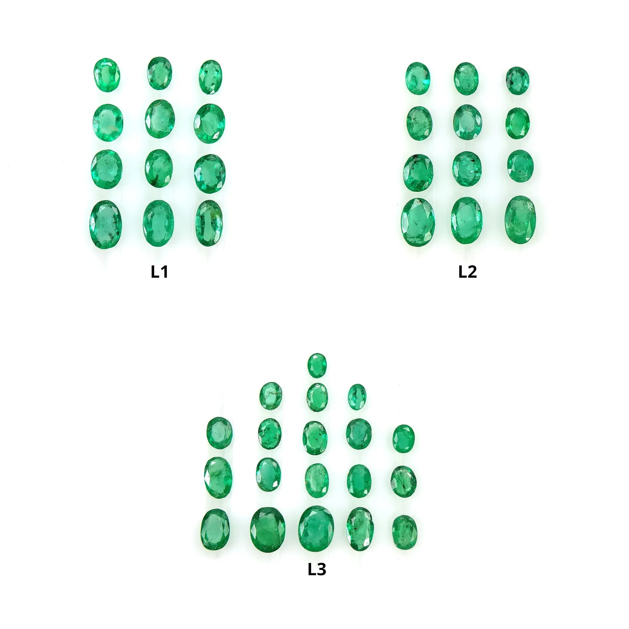 Emerald Gemstone Normal Cut : Natural Untreated Unheated Green Emerald Oval Shape Lots For Jewelry