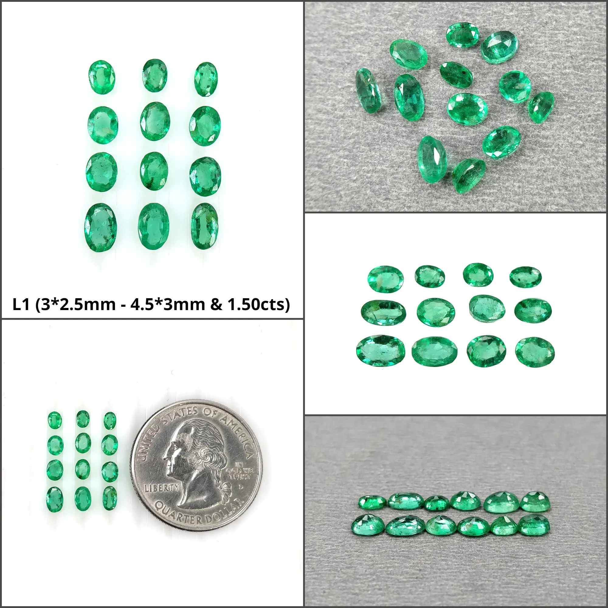 Emerald Gemstone Normal Cut : Natural Untreated Unheated Green Emerald Oval Shape Lots For Jewelry