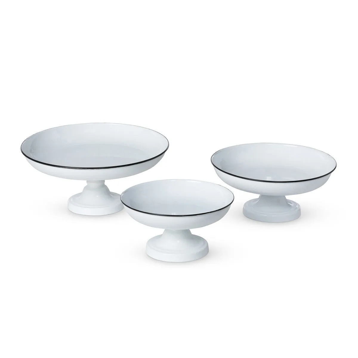 Enamelware Pedestal Server - 3 Sizes