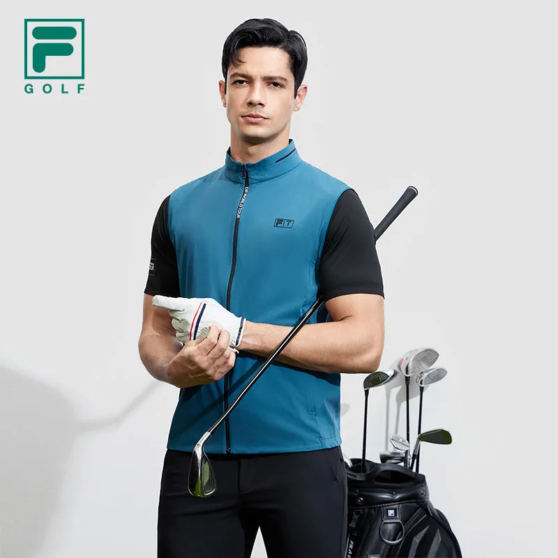 FILA CORE ATHLETICS GOLF Mens Woven Vest in Green