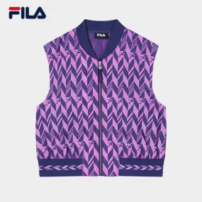 FILA CORE WHITE LINE EMERALD Women Woven Vest in Full Print