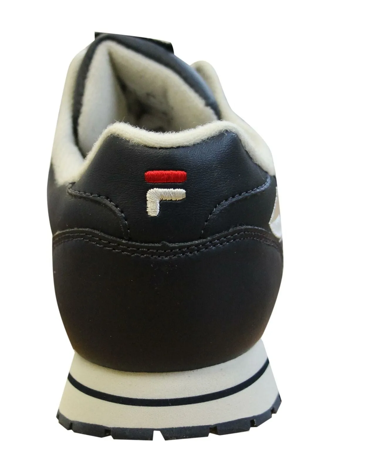 Fila Eurowedge MB Kids Navy Leather Lace Up Youths Trainers 22J300LT 403