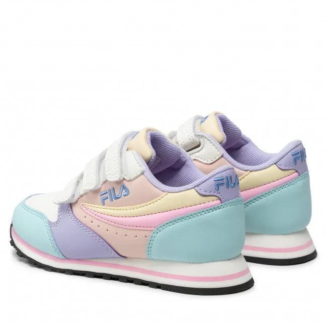 Fila Orbit Velcro Low Kids Rosa Turchese Bianco