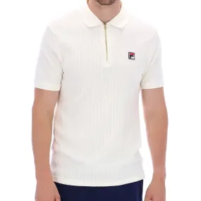 Fila Vintage Men’s Rufus Textured Stripe Polo - White