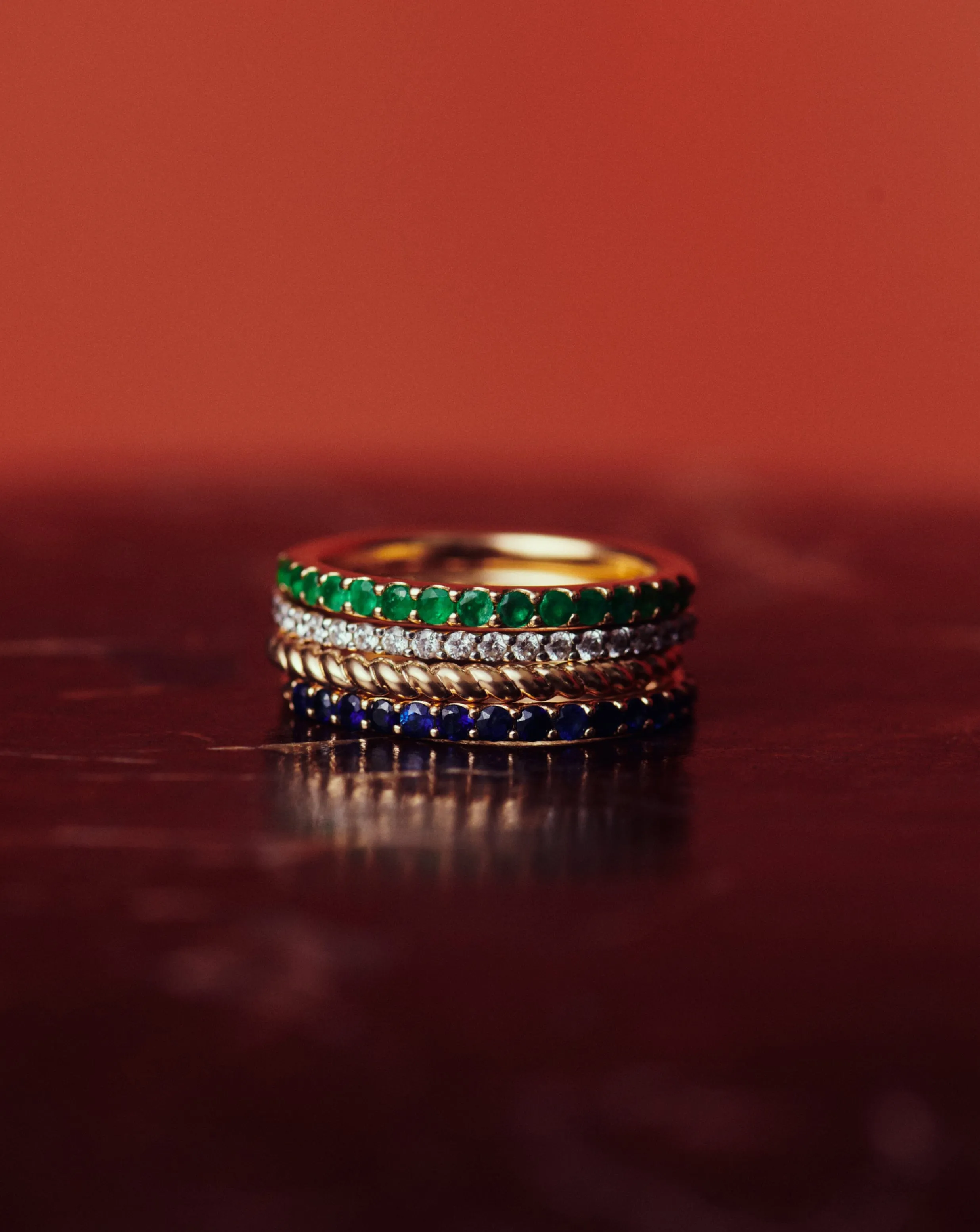 Fine Slim Eternity Ring | 14ct Solid Gold/Diamond