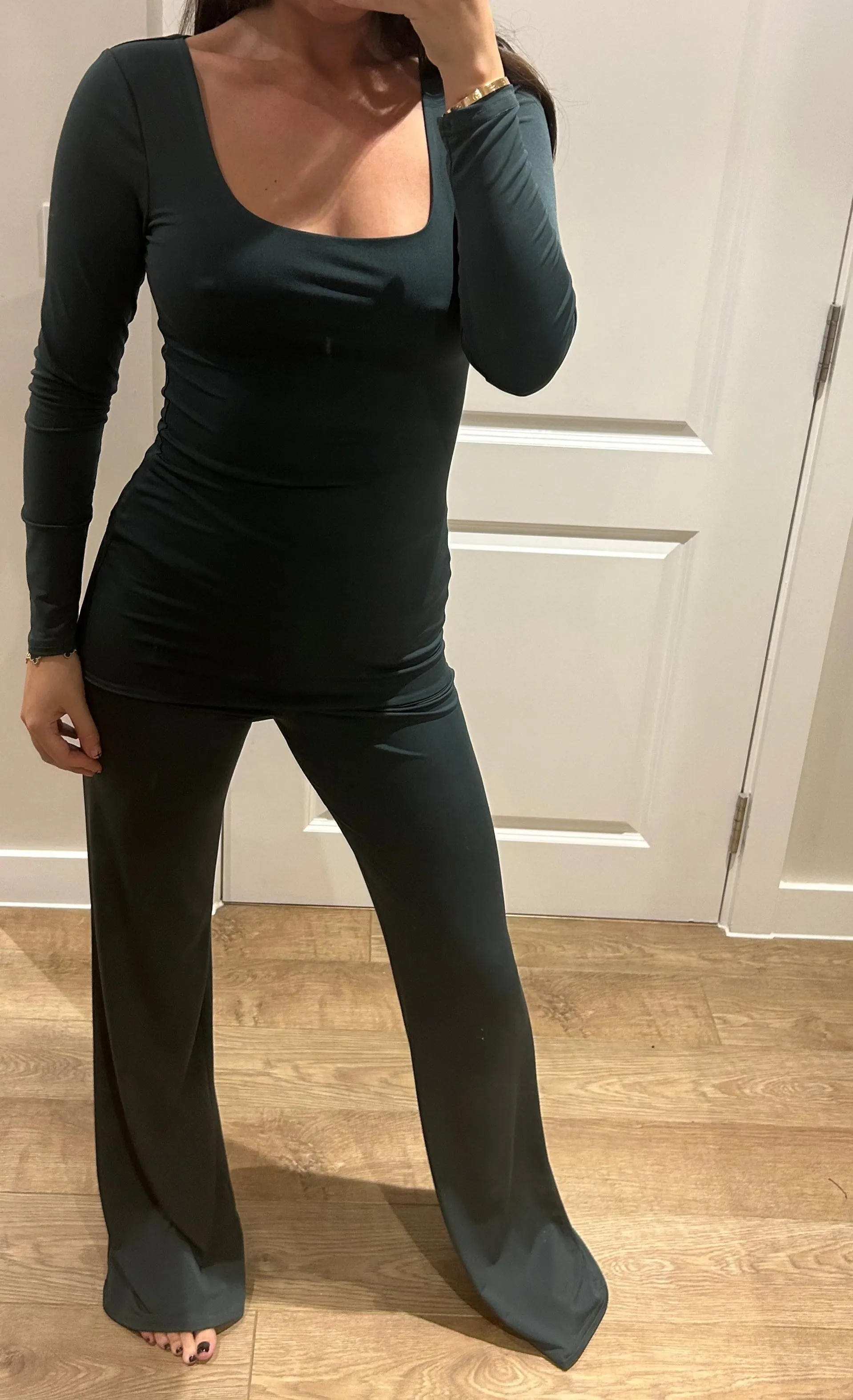 Forest Green Zara Long Sleeve Lounge Wear