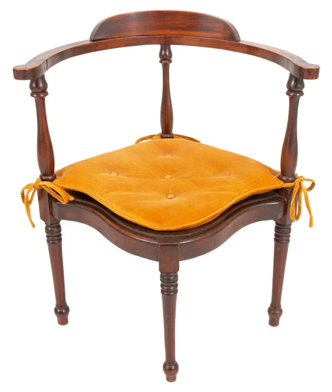 Georgian Manner Mahogany Corner Chair