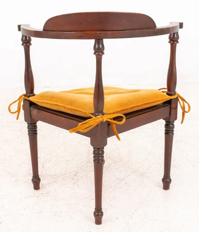 Georgian Manner Mahogany Corner Chair