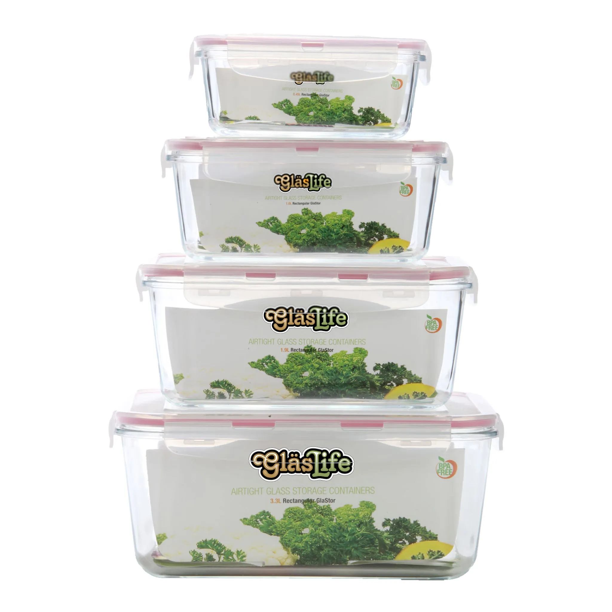 GlasLife Airtight Rectangular Glass Storage Container