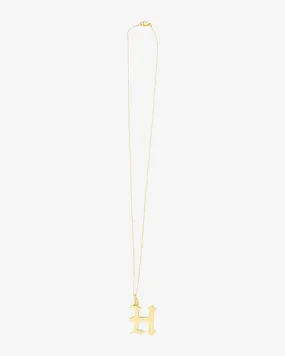 Gold Letter H Necklace