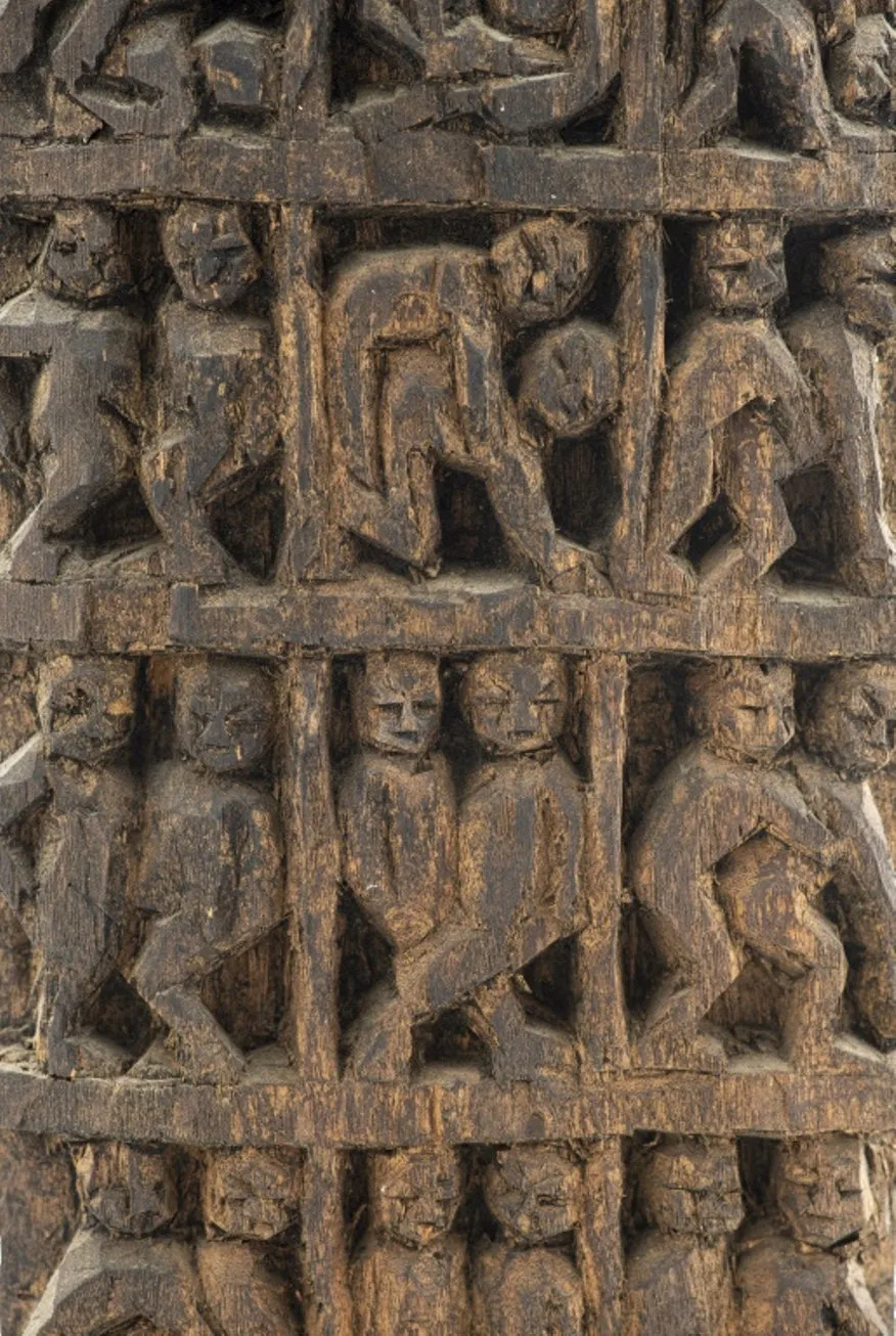 Indian Erotic Wood Carving Plaque