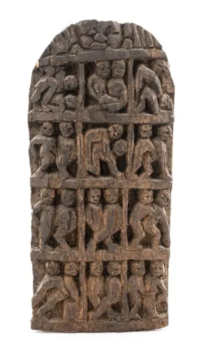 Indian Erotic Wood Carving Plaque