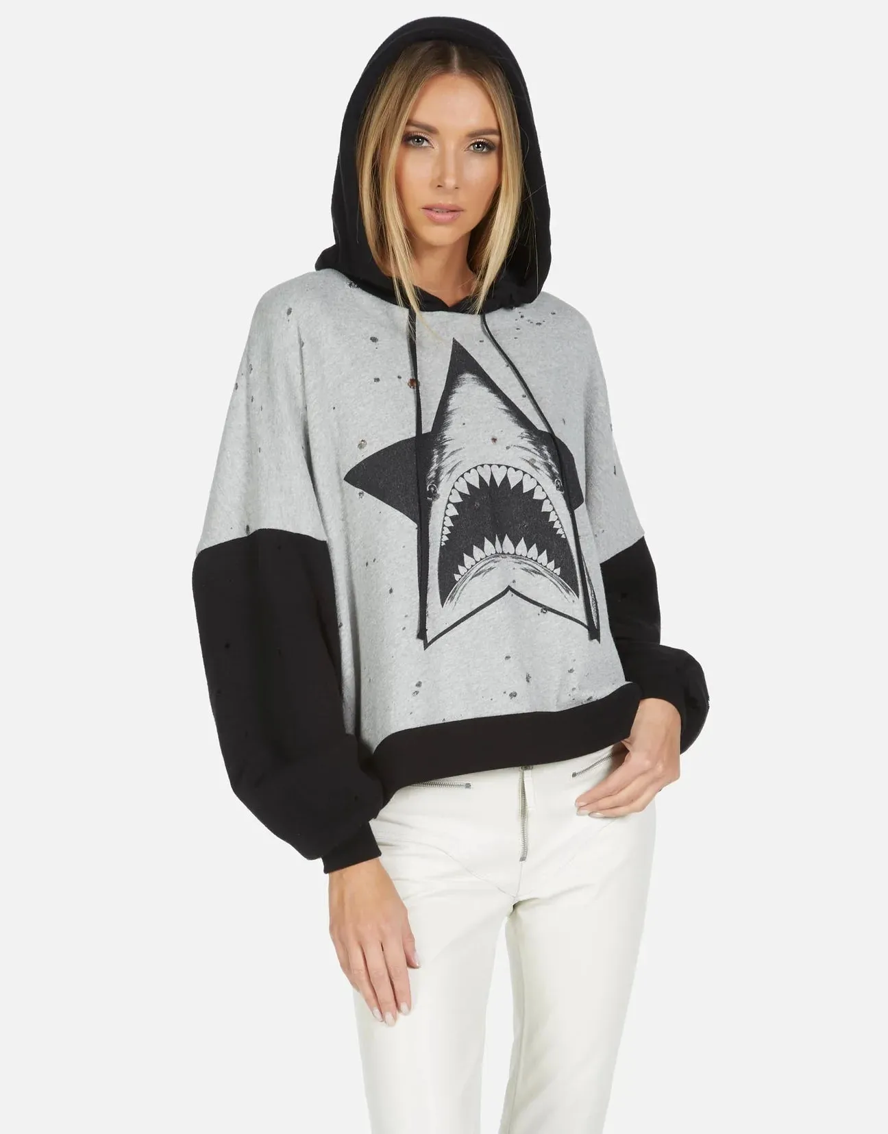 Lauren Moshi Ellie Star Shark Hooded Sweater