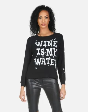 Lauren Moshi Everly Wine is My Water Pullover