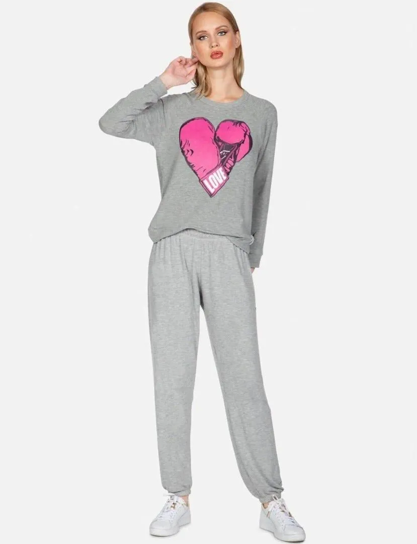 Lauren Moshi Everly X Pink Boxing Glove Sweater