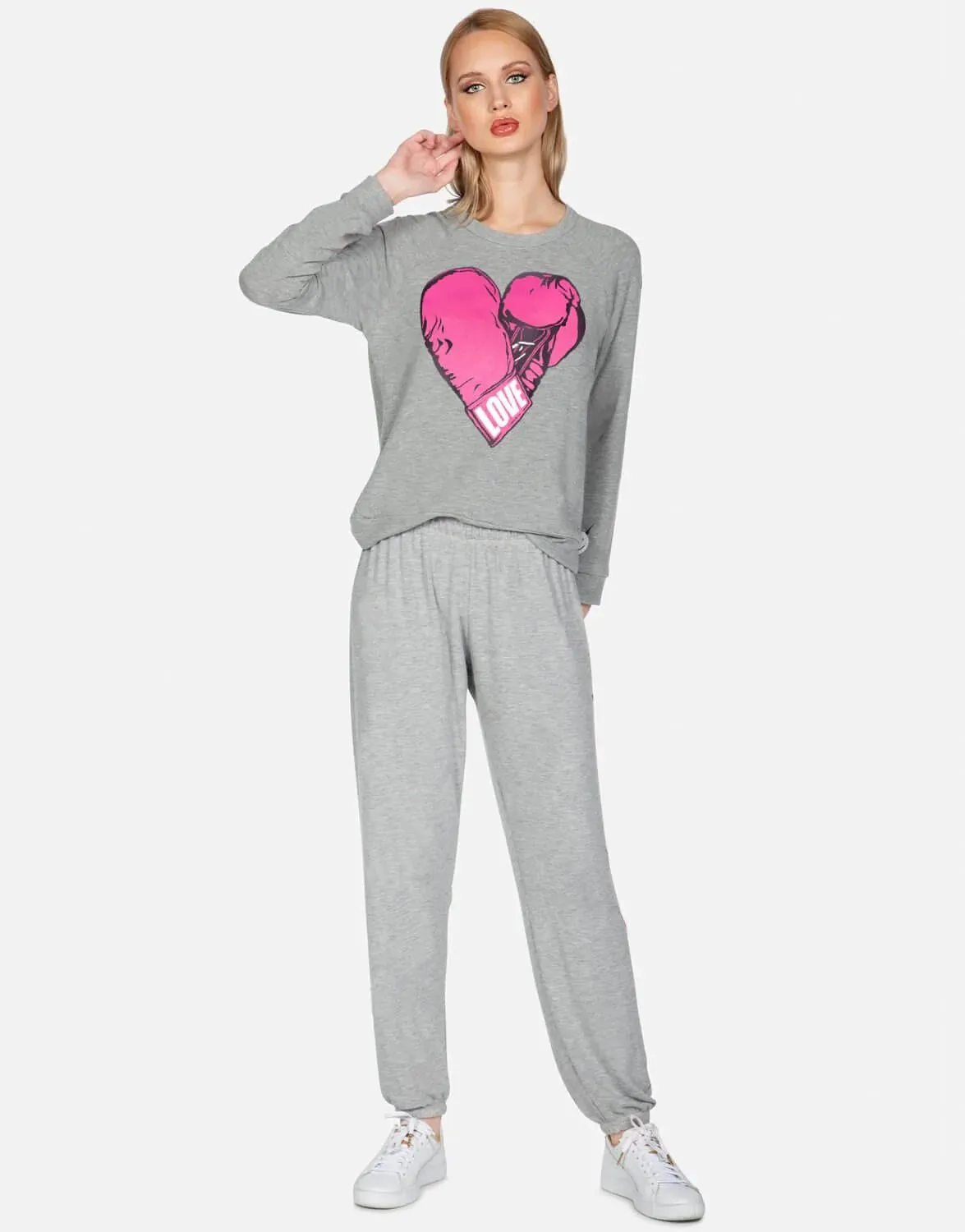 Lauren Moshi Everly X Pink Boxing Glove Sweater