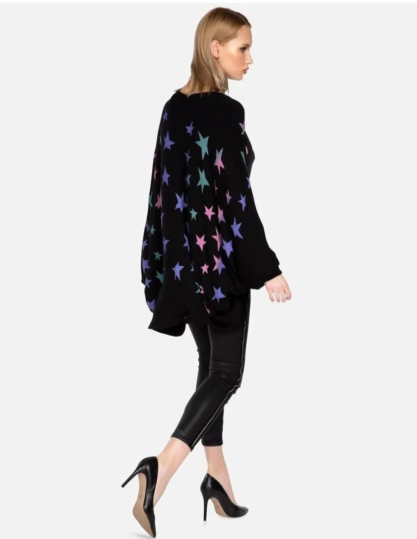 Lauren Moshi Isla Ombre Stars Wrap Cardigan