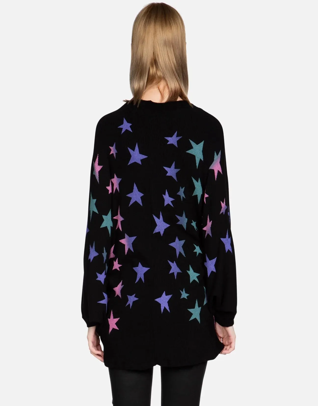 Lauren Moshi Isla Ombre Stars Wrap Cardigan