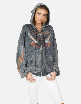 Lauren Moshi Kaliyah ZZ Top Eliminator Zip up Hoodie