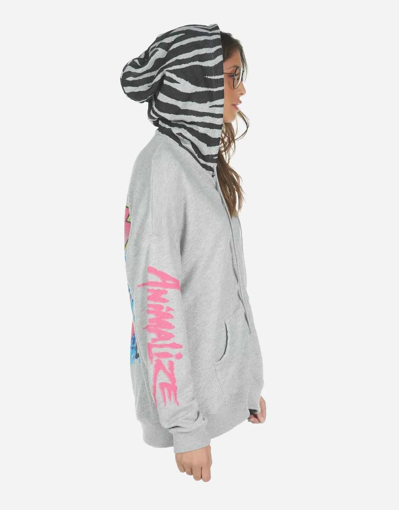 Lauren Moshi Koa KISS Animalize Zip up Hoodie