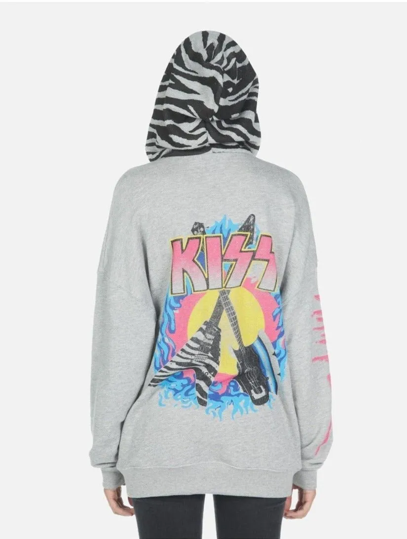 Lauren Moshi Koa KISS Animalize Zip up Hoodie