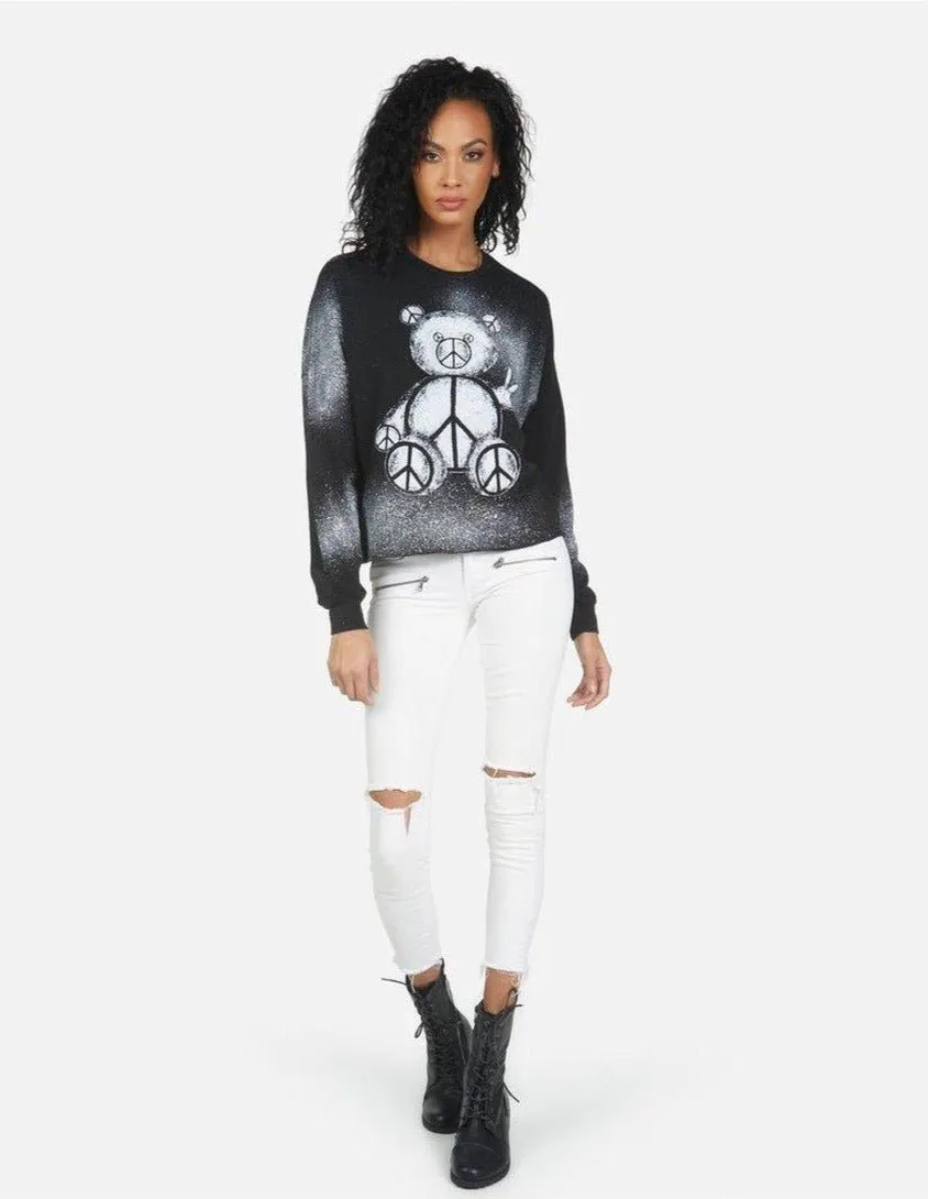 Lauren Moshi Lee Peace Teddy Crew Sweater