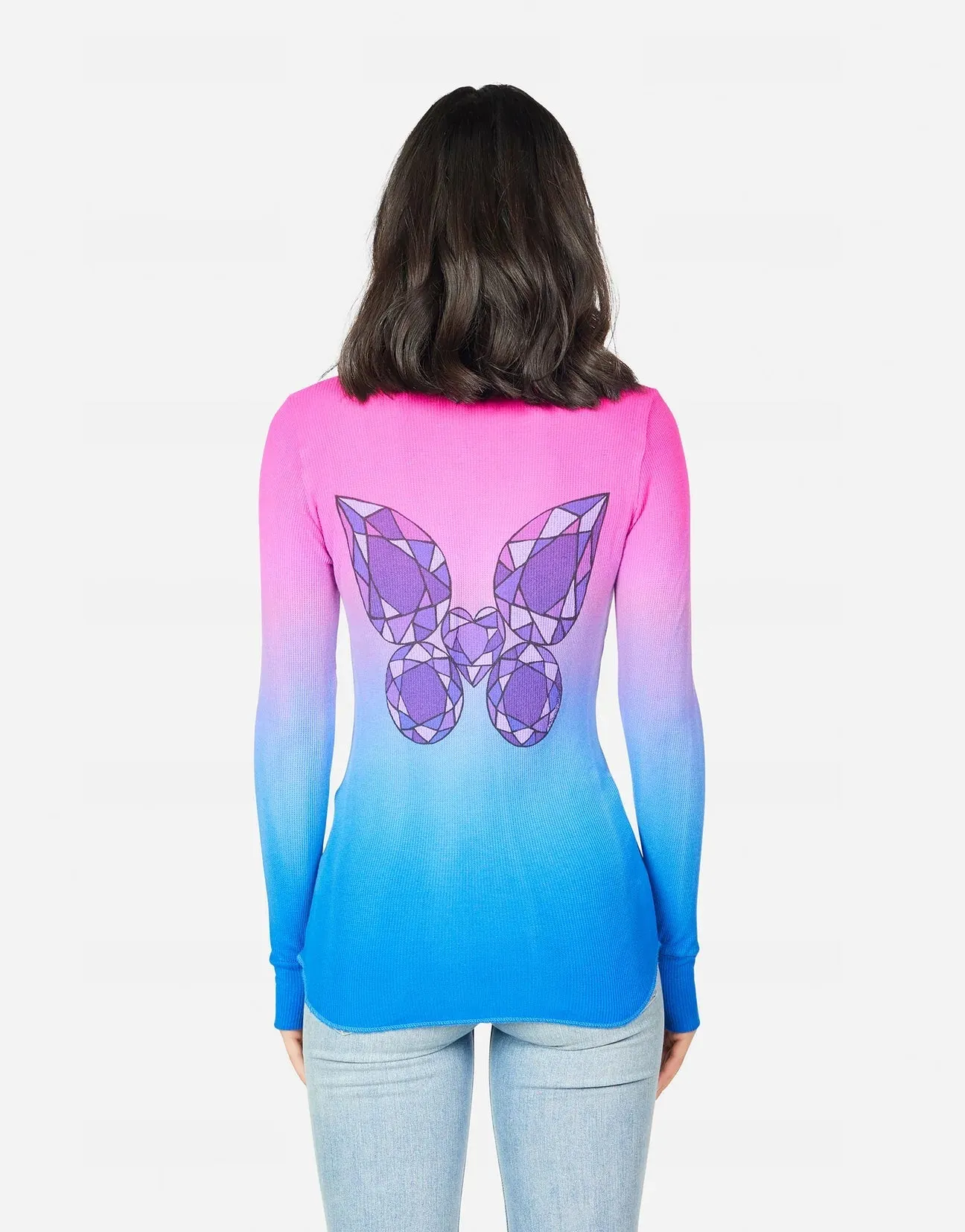 Lauren Moshi McKinley Diamond Butterfly Thermal Top