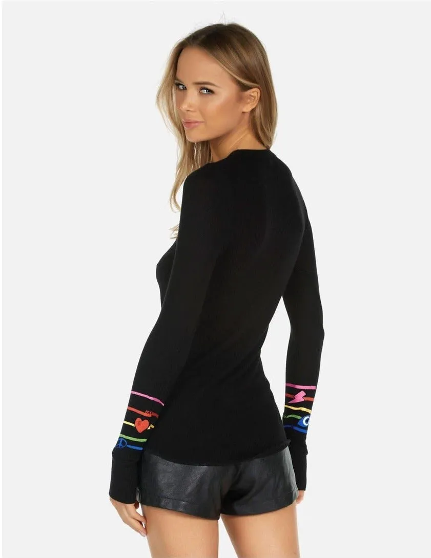 Lauren Moshi McKinley X Elements Rainbow Thermal Top