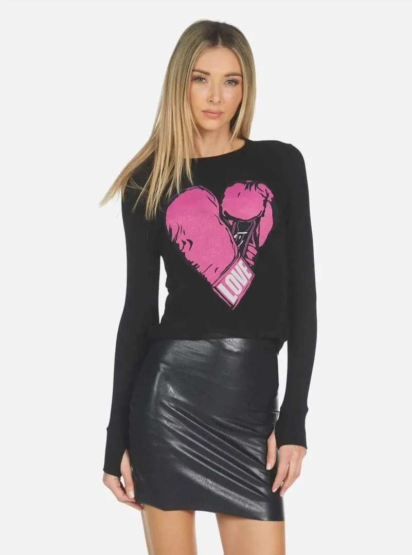 Lauren Moshi Mckinley X Pink Boxing Glove Thermal Top