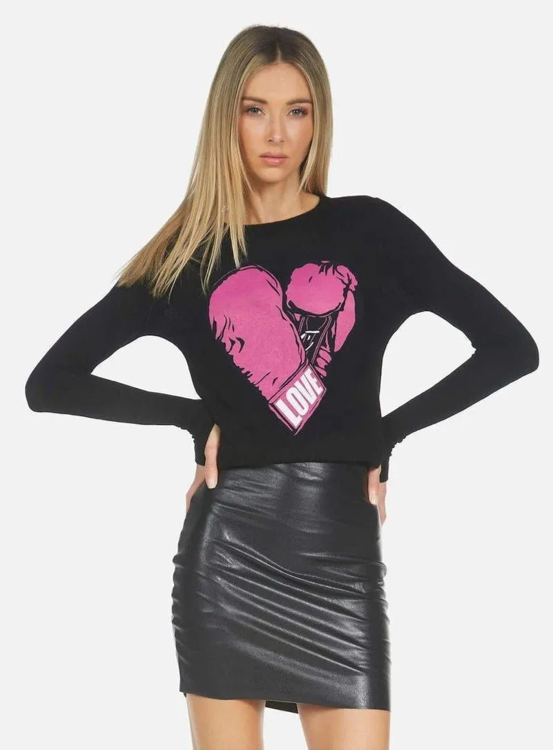 Lauren Moshi Mckinley X Pink Boxing Glove Thermal Top