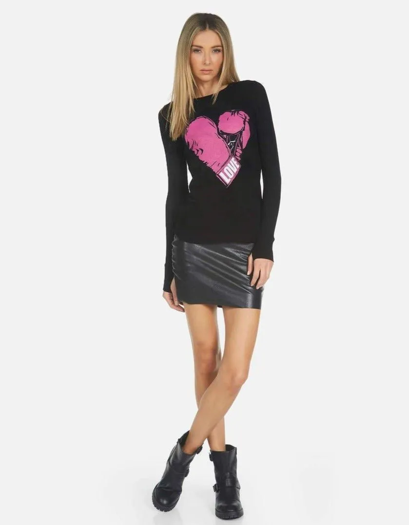 Lauren Moshi Mckinley X Pink Boxing Glove Thermal Top