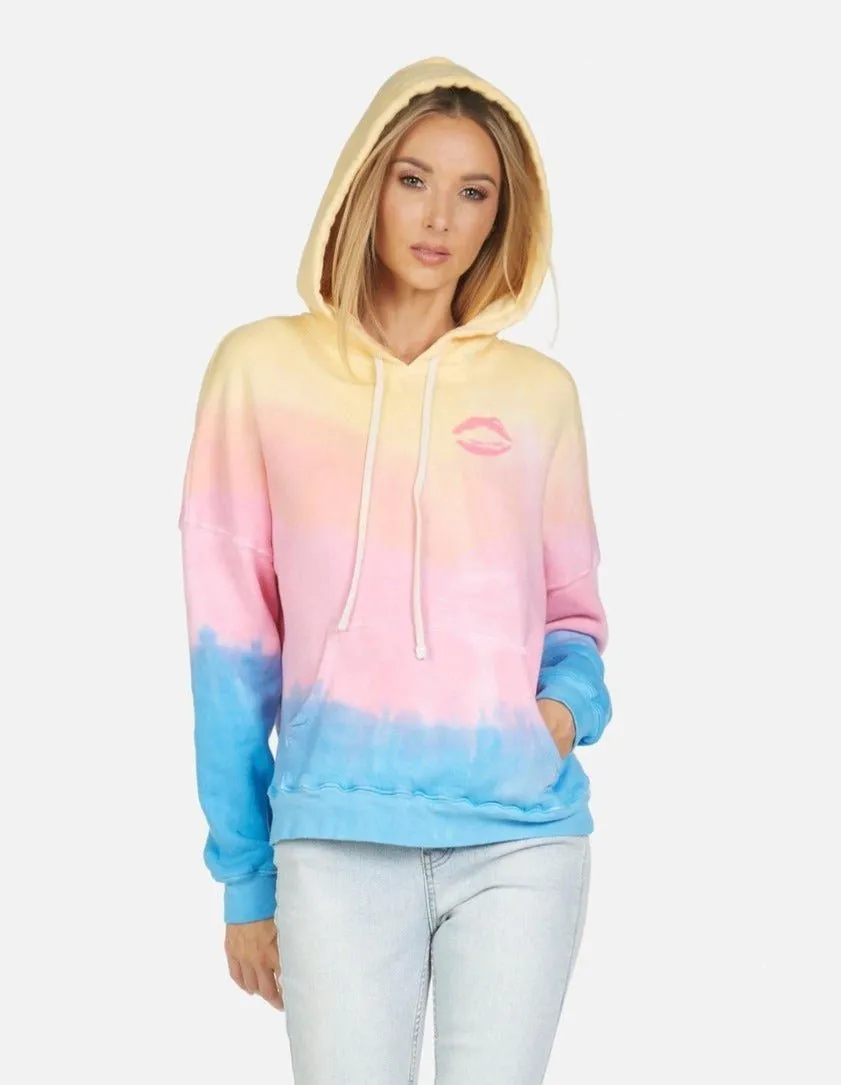 Lauren Moshi Melanie Watercolour Eye Hooded Pullover