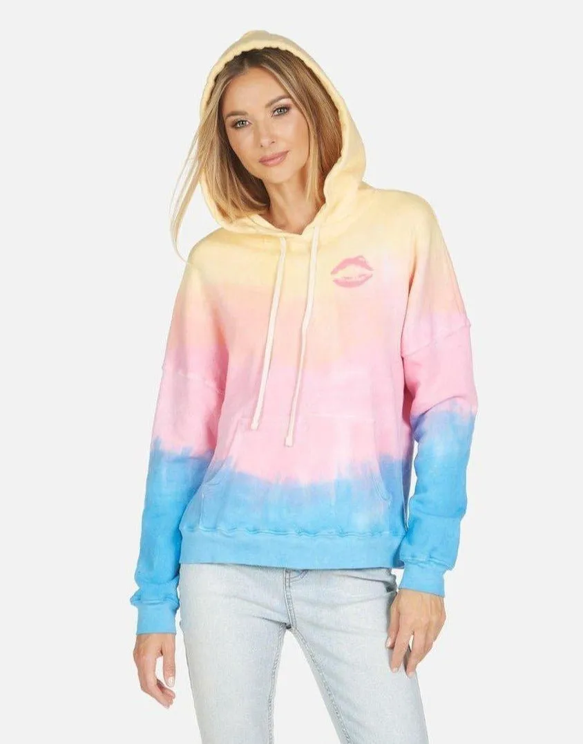 Lauren Moshi Melanie Watercolour Eye Hooded Pullover