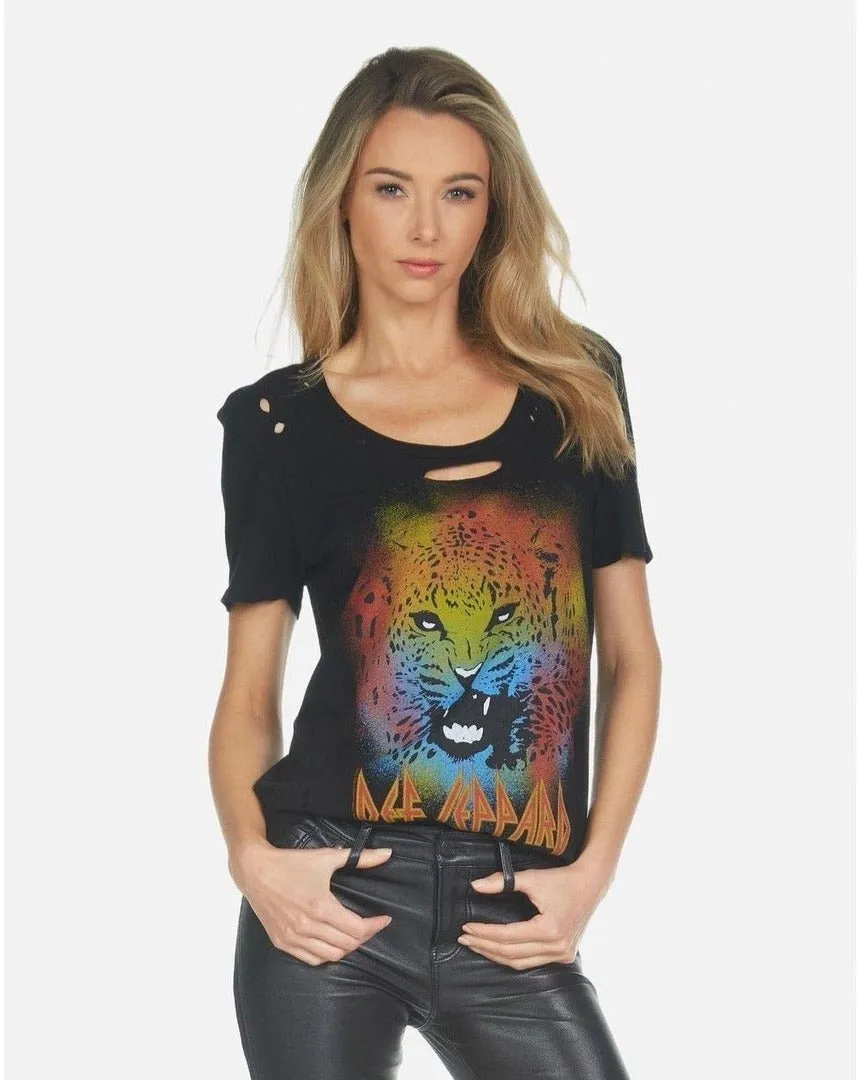 Lauren Moshi Myra Def Leppard Leopard T-Shirt