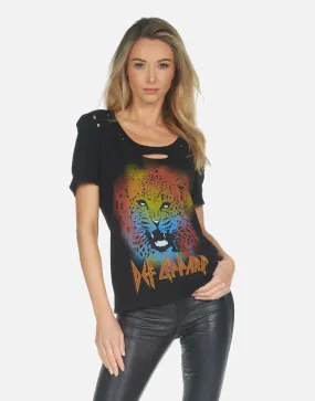 Lauren Moshi Myra Def Leppard Leopard T-Shirt