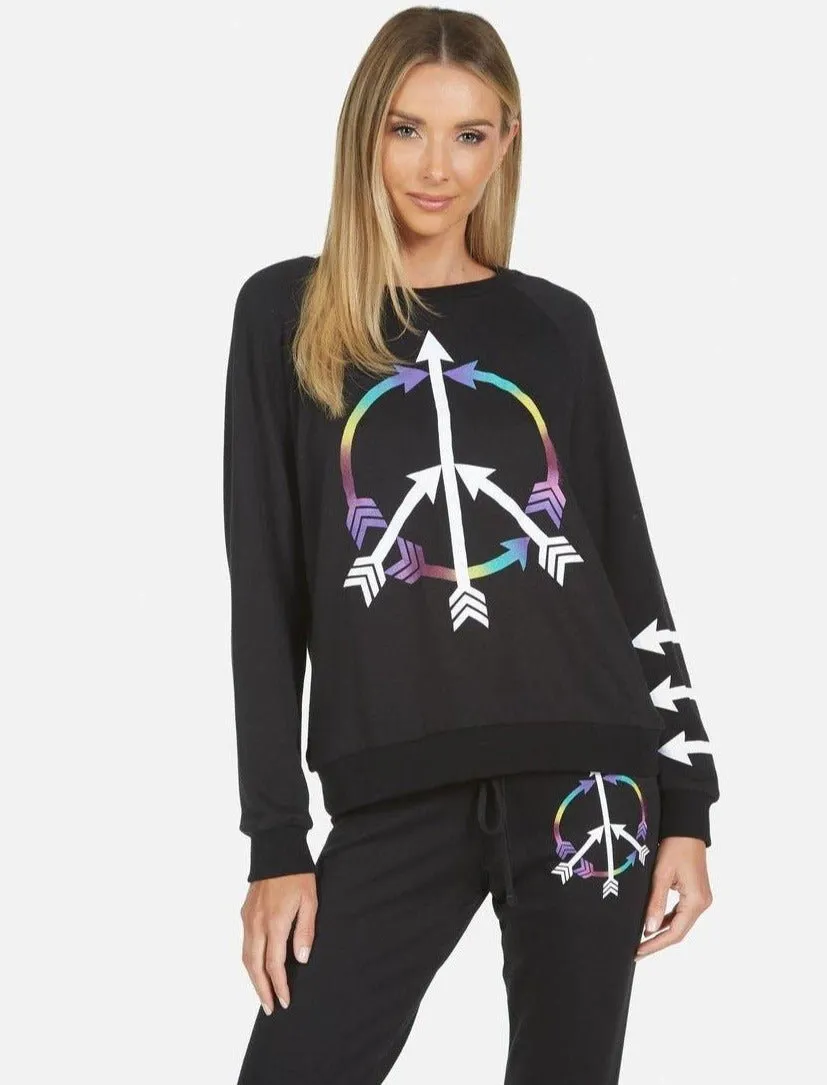 Lauren Moshi Noleta Arrow Peace Sweater