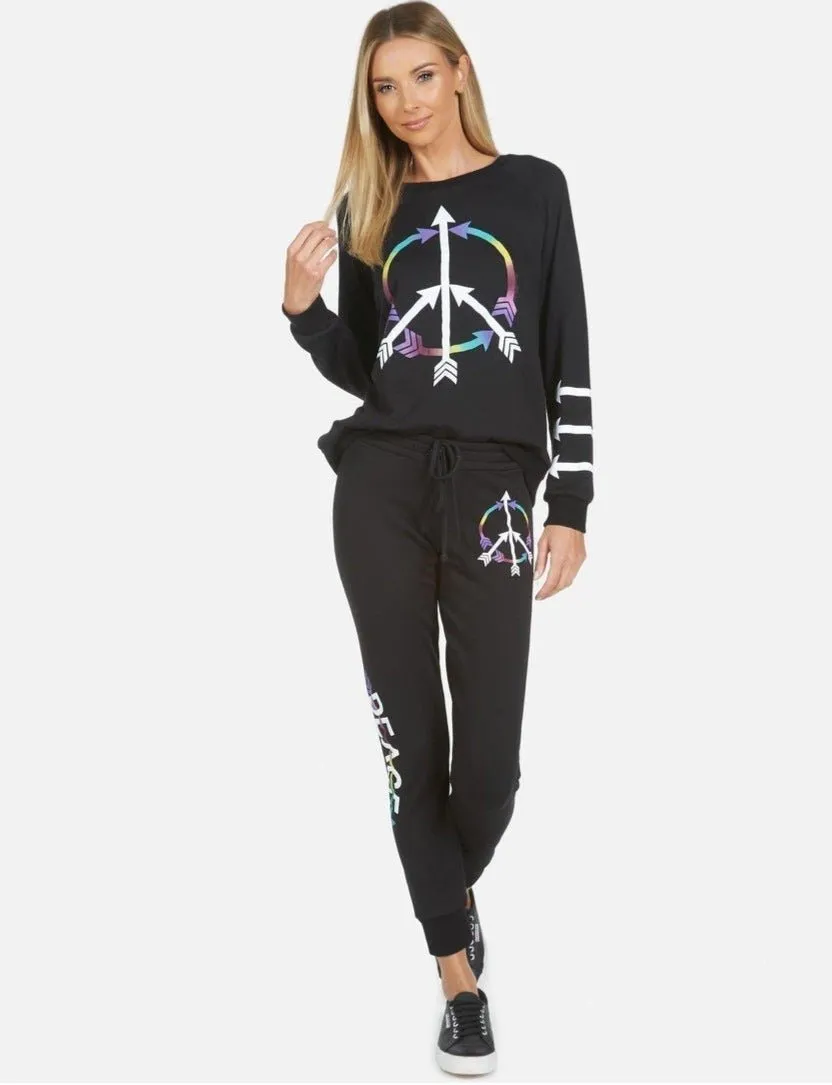 Lauren Moshi Noleta Arrow Peace Sweater