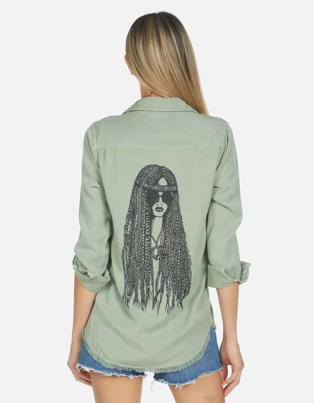 Lauren Moshi Sloane Sloane Hippie Girl Denim Shirt