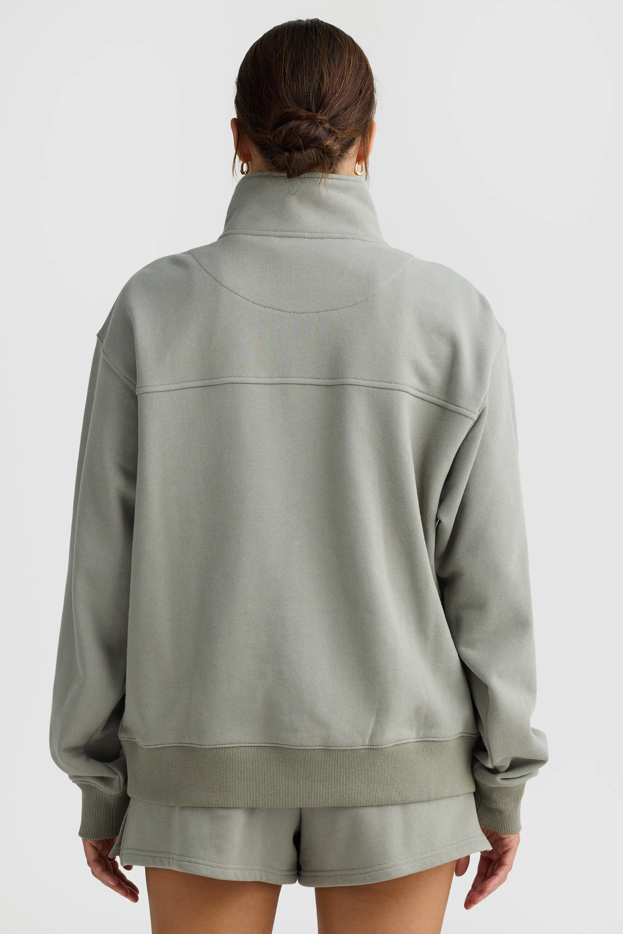 Lena Quarter Zip Dusty Olive