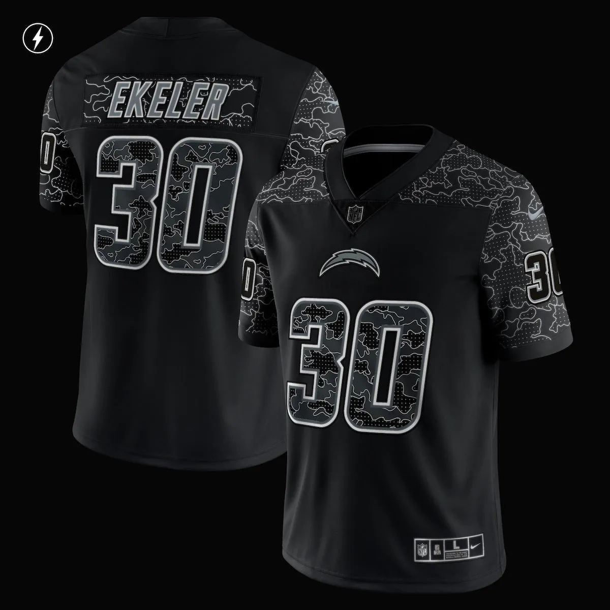 Men's Austin Ekeler Nike Chargers RFLCTV Limited Jersey - Black